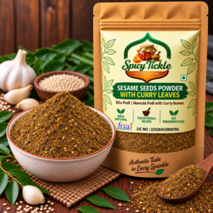 Nuvula Karam Podi | Ellu Karam Podi | Sesame Seeds with Curry Leaves Powder