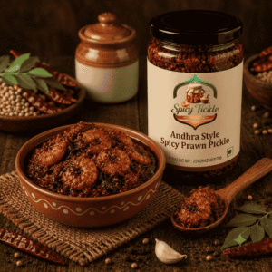 Andhra Style Spicy Prawn Pickle