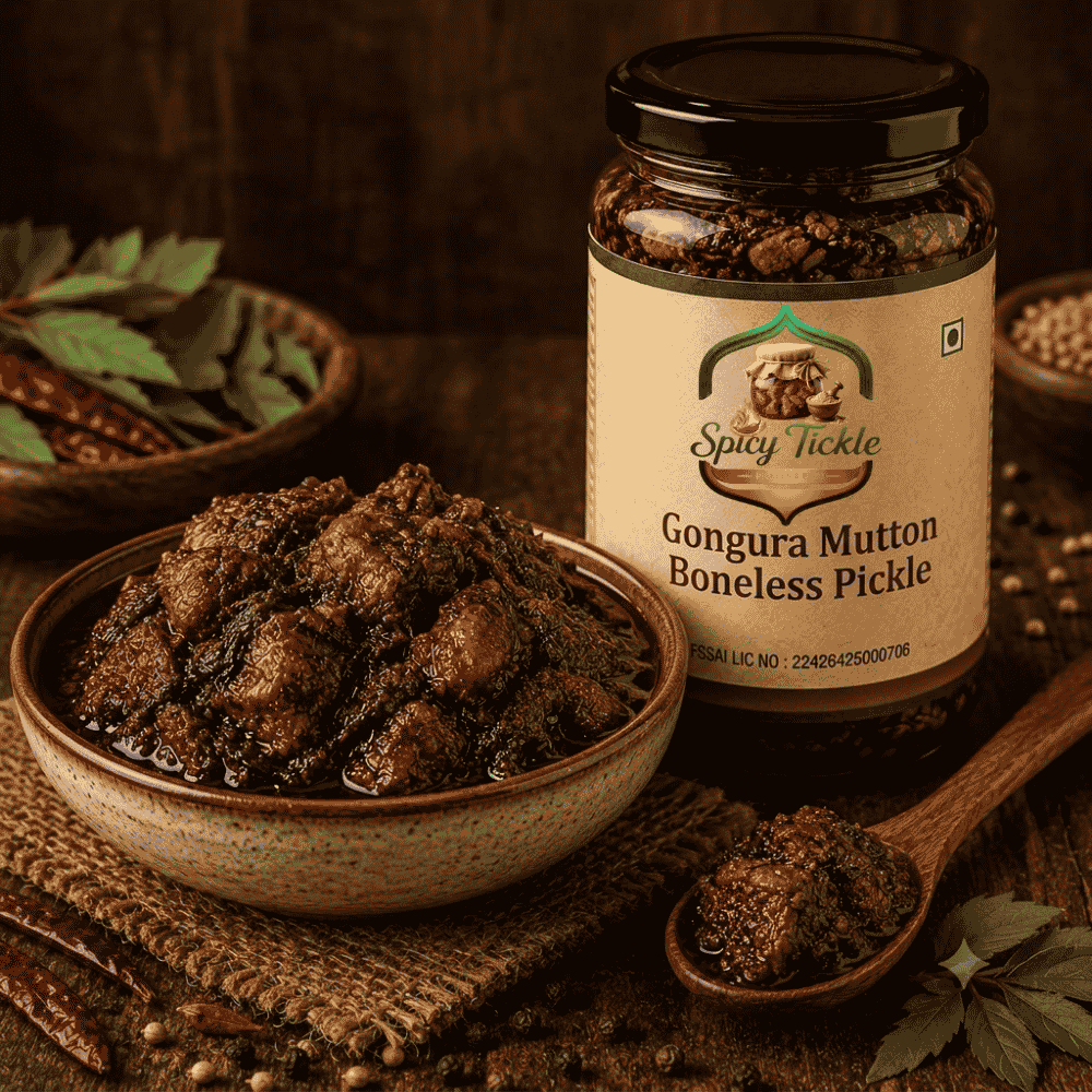 Gongura Mutton Boneless Pickle - Andhra Style