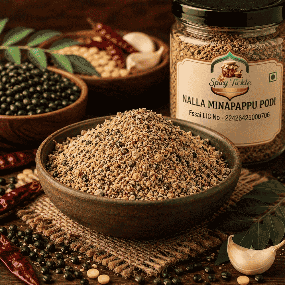 Nalla Minapappu Podi | Karuppu Ulundu Podi | Black Urad Dal Idly Powder